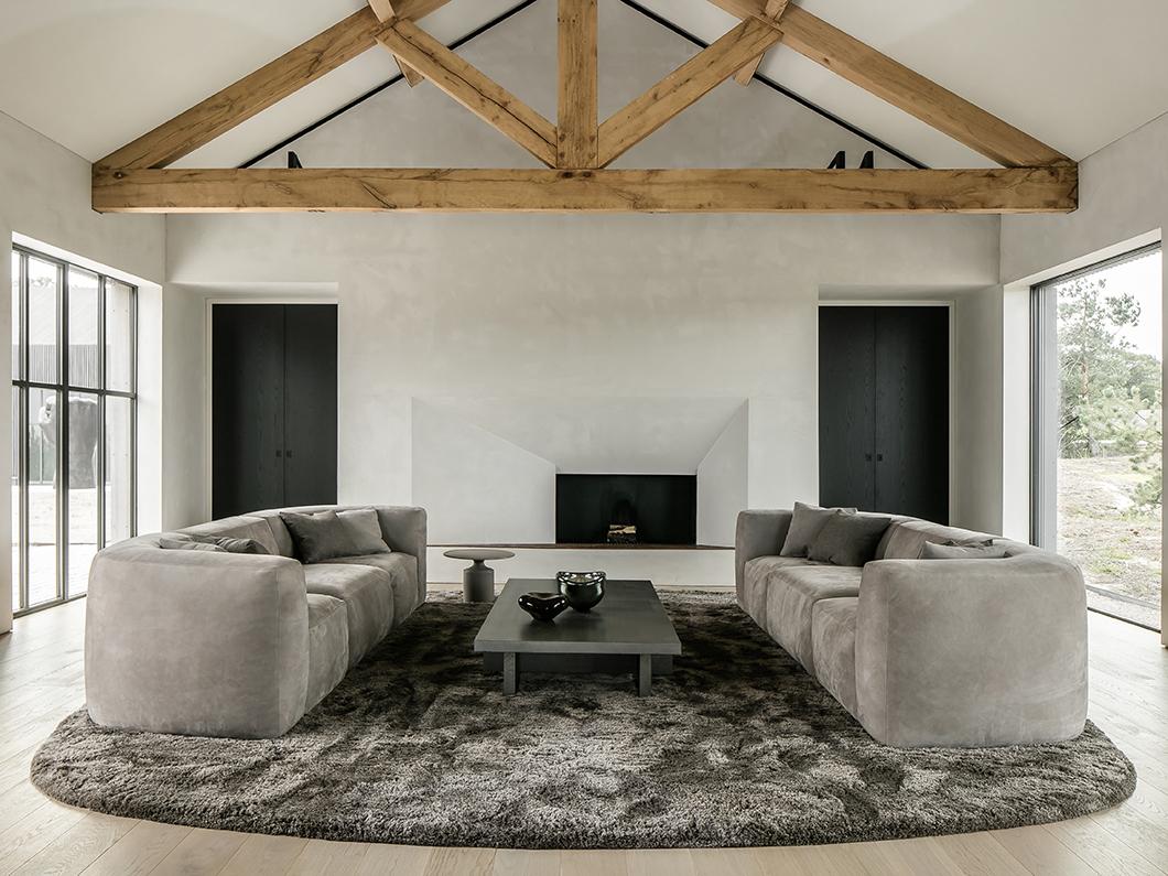 BO sofa, BELLE armchair, KEK coffee table and KLINK side table