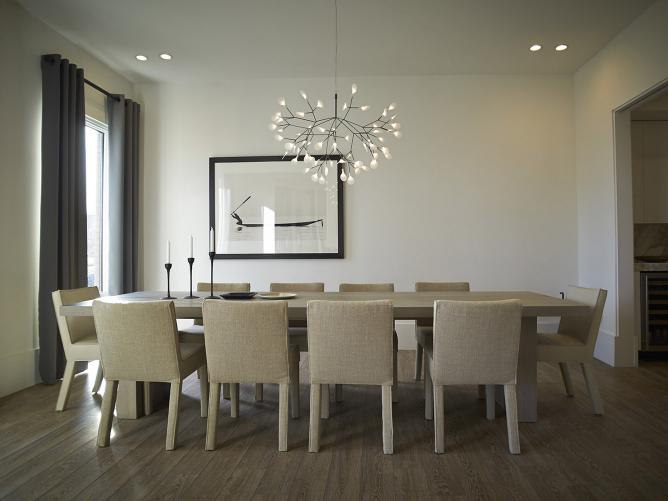 Hovnanian homes at Willowsford with GERRIT table and SAAR dining table
