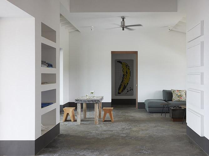 Living room at beach villa on Bonaire