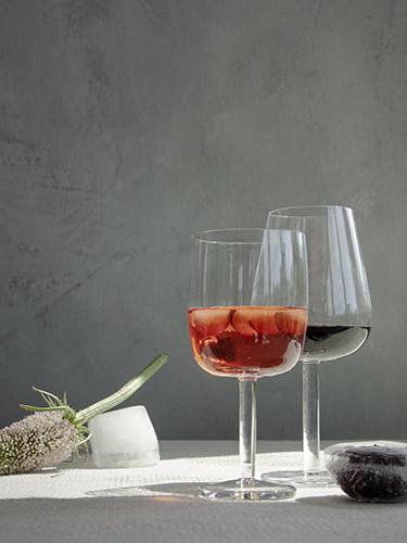 Interior styling with ice, flowers and glassware by Serax