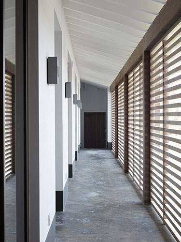 Corridor or gallery at beach villa on Bonaire