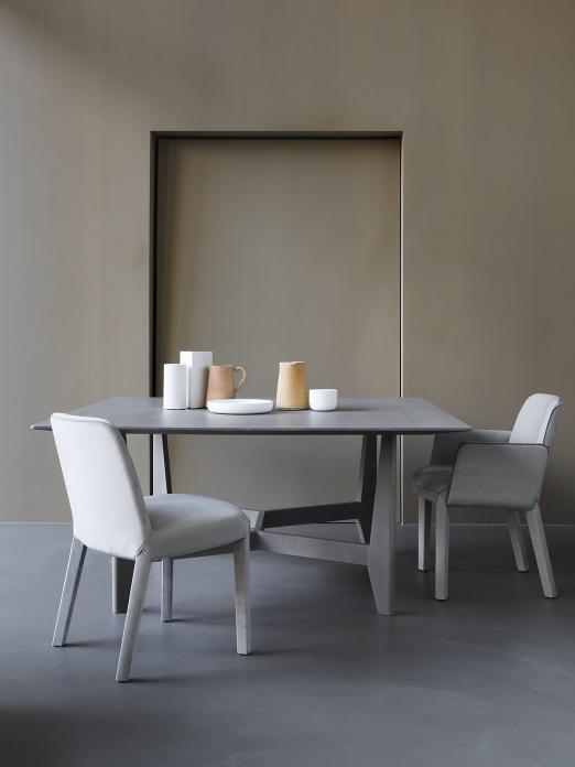 YKE dining table and MINNE dining chair at  Milan furniture fair
