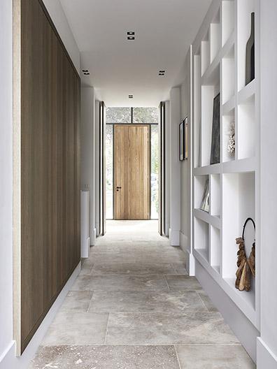 Hallway with home decoration and accessories