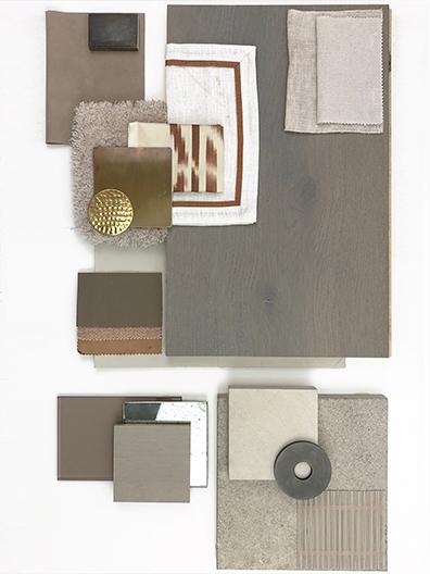 Material board gray beige terra
