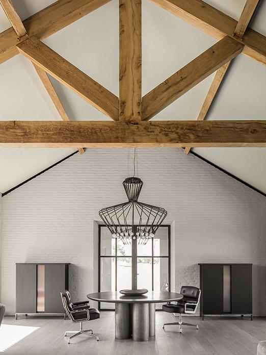 OLLE dining table and wooden floor by Solidfloor at office in Brabant, Netherlands