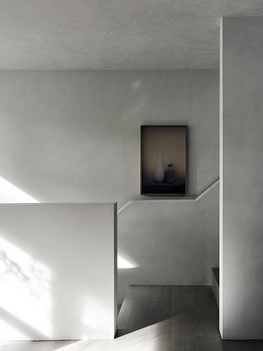 Casper Faassen art in staircase at residence in Amsterdam
